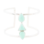 Lahana Green Chrysoprase Sterling Silver Statement Cuff Bracelet - Barse Jewelry
