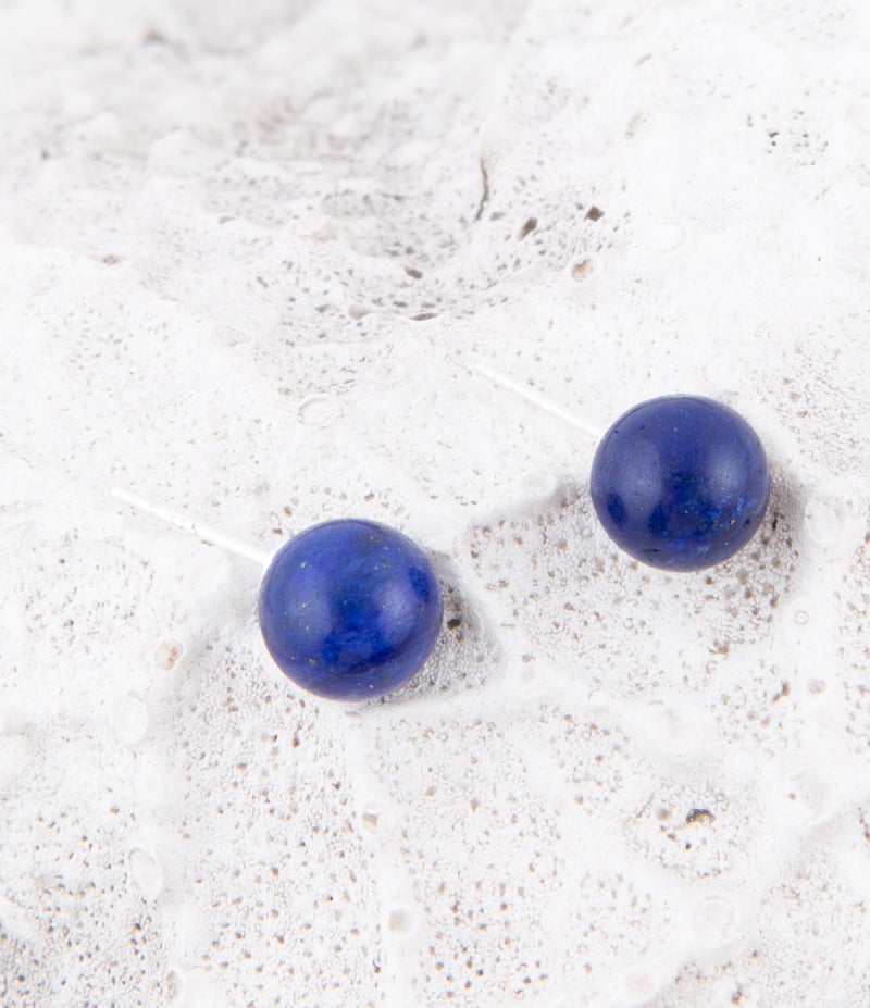 Lapis Sterling Silver Stud Earrings - Barse Jewelry