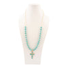 Las Cruces Blue Magnesite Cross Pendant Necklace - Barse Jewelry