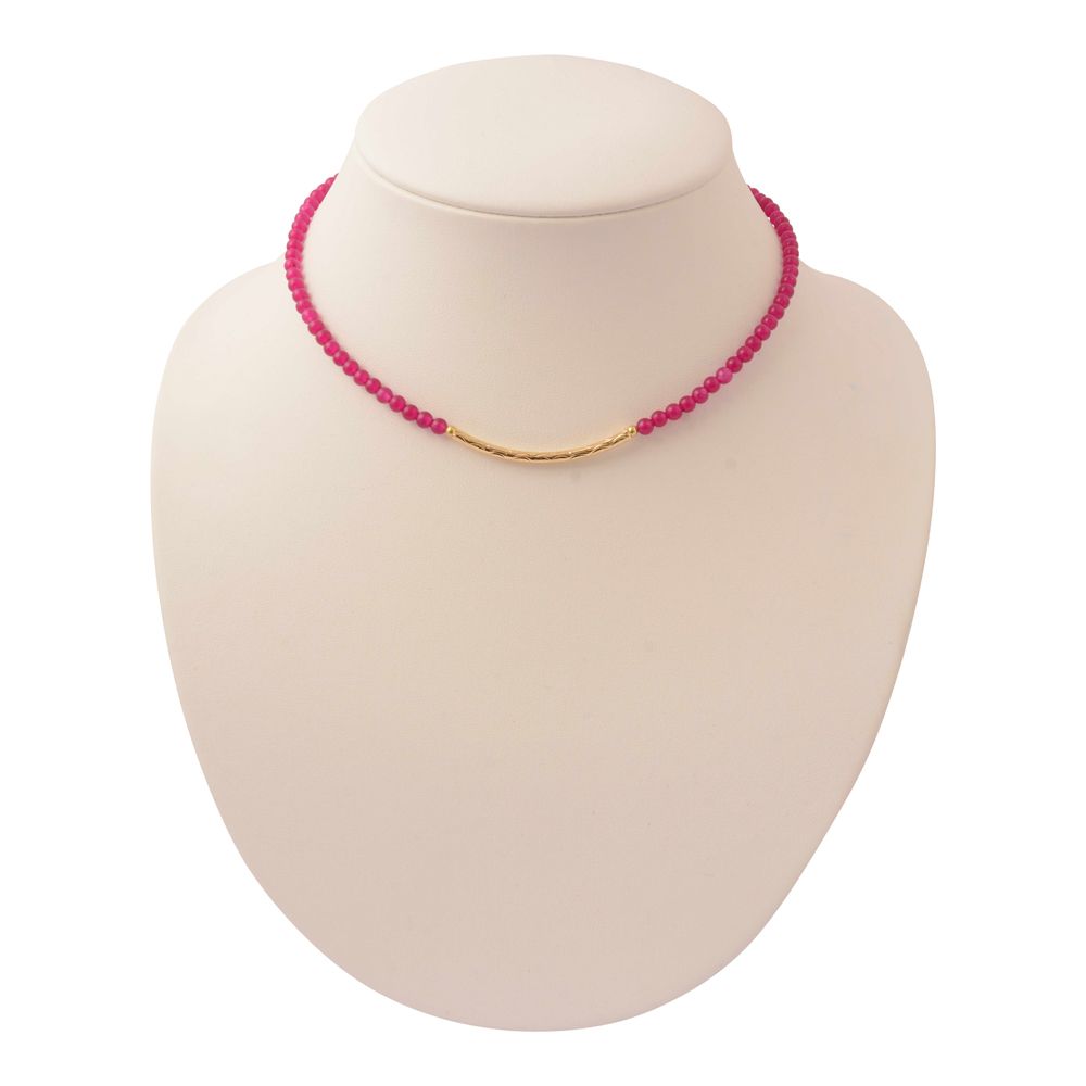 Little Bit Pink Agate Necklace - Barse Jewelry