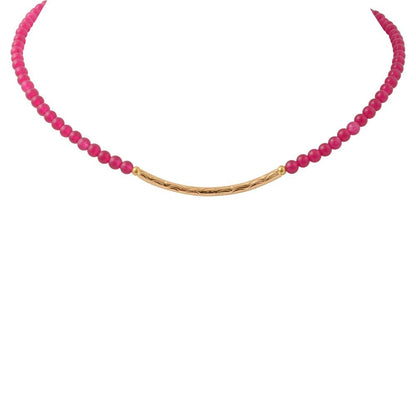 Little Bit Pink Agate Necklace - Barse Jewelry