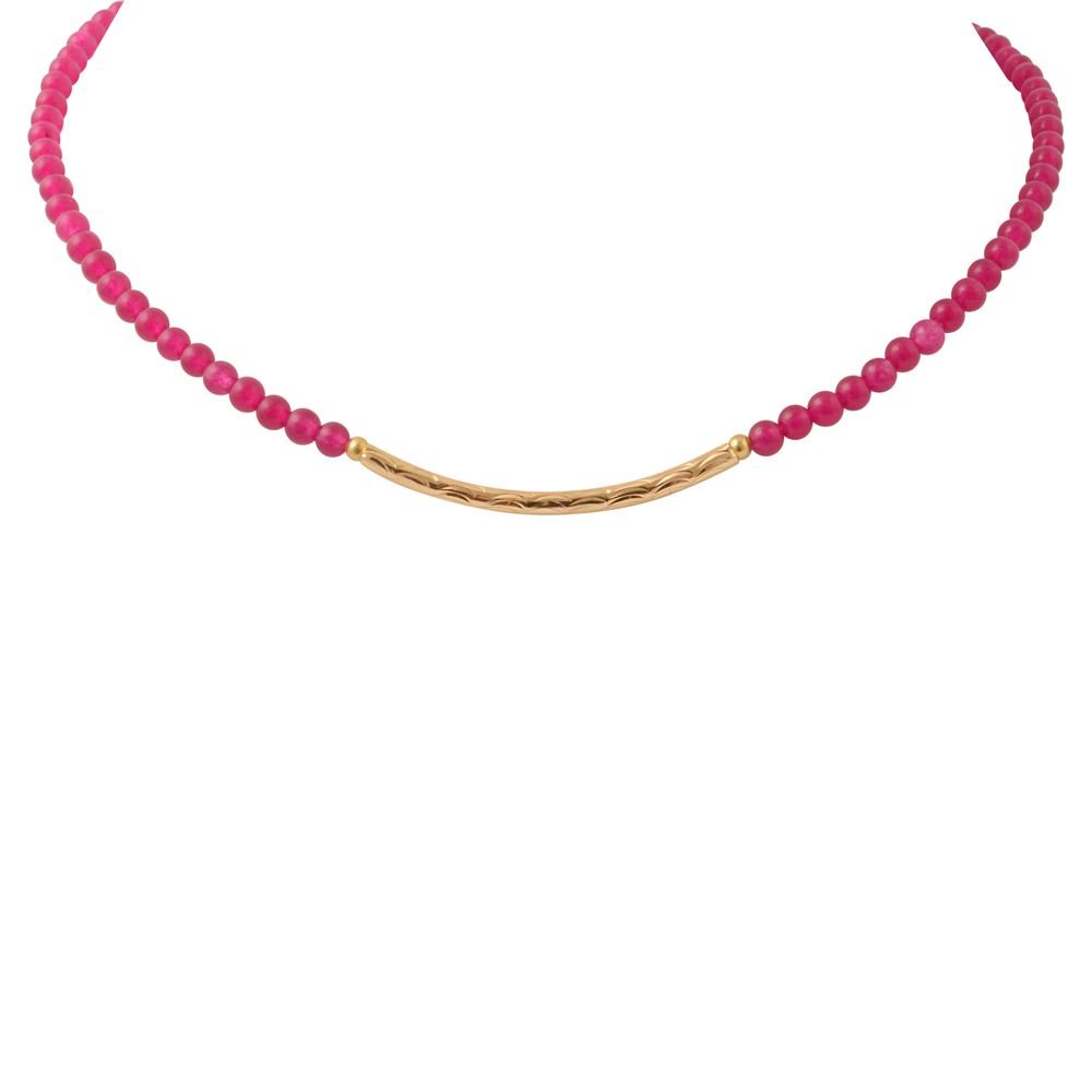 Little Bit Pink Agate Necklace - Barse Jewelry