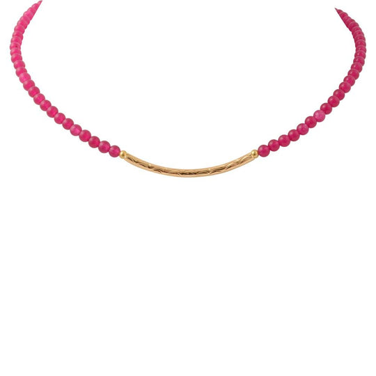Little Bit Pink Agate Necklace