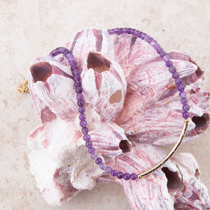 Little Bit Purple Amethyst Necklace - Barse Jewelry