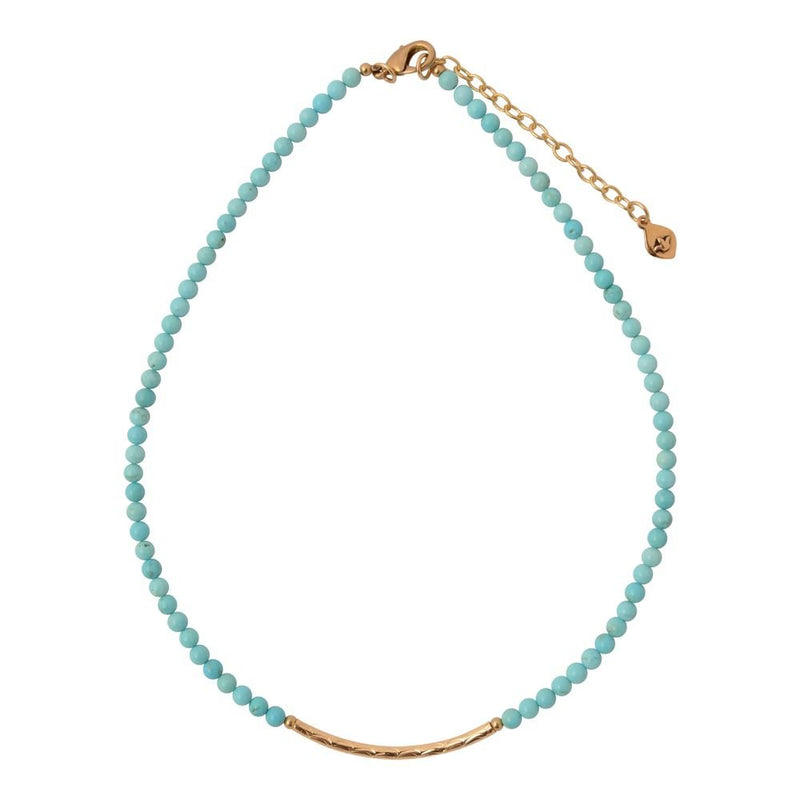 Little Bit Round Blue Magnesite Necklace - Barse Jewelry
