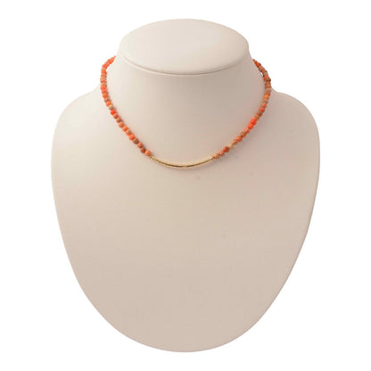 Little Bit Round Orange Jasper Necklace - Barse Jewelry