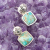 Little Bits Blue Turquoise Post Sterling Silver Earrings - Barse Jewelry