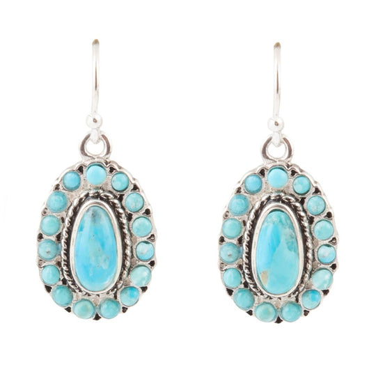 Little Sedona Blue Turquoise and Sterling Silver Drop Earrings