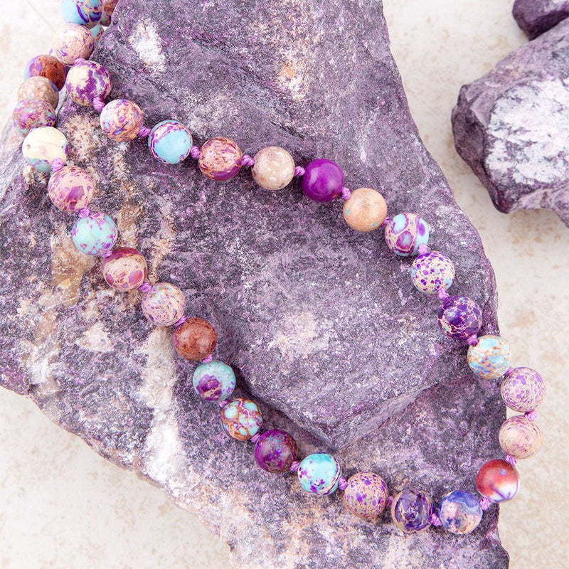 Love Knots Purple Jasper Necklace - Barse Jewelry