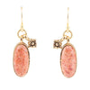 Lucent Orange Sponge Coral Golden Drop Earrings - Barse Jewelry