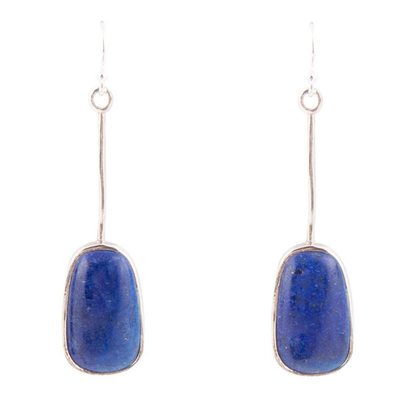 Madeleine Blue Lapis and Sterling Silver Drop Earrings - Barse Jewelry