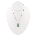 Madeleine Blue Turquoise and Sterling Silver Drop Pendant Necklace - Barse Jewelry