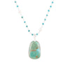 Madeleine Blue Turquoise and Sterling Silver Drop Pendant Necklace - Barse Jewelry