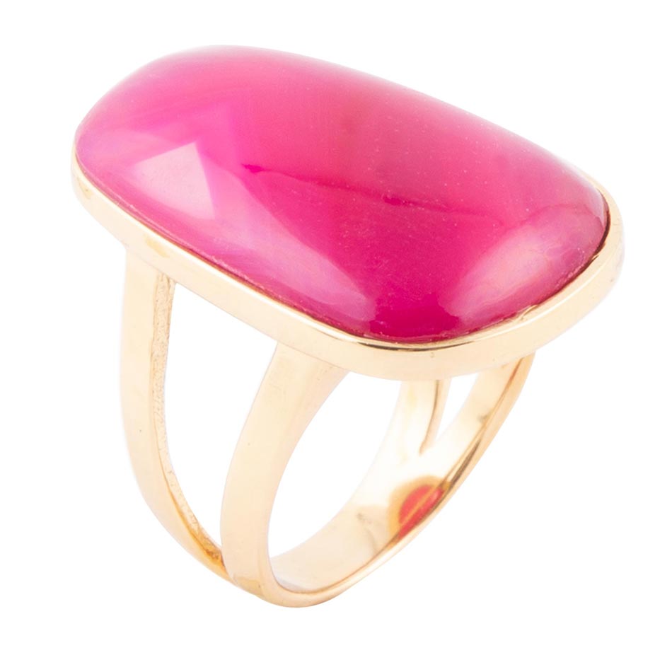 Madeleine Magenta Agate Ring - Barse Jewelry