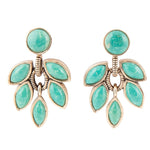 Make an Entrance Green Turquoise Post Earrings - Barse Jewelry