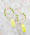 Margarita Green Jasper Golden Drop Earrings - Barse Jewelry