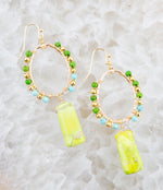 Margarita Green Jasper Golden Drop Earrings - Barse Jewelry