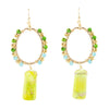 Margarita Green Jasper Golden Drop Earrings - Barse Jewelry
