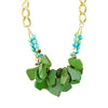 Margarita Green Lime Turquoise Jasper Golden Statement Necklace - Barse Jewelry