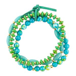 Margarita Mixed Blue Stretch Bracelet Set - Barse Jewelry