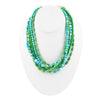Margarita Mixed Lime Green and Blue Toursade Necklace - Barse Jewelry
