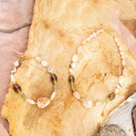 Meadow Pink Opal Chunky Golden Necklace - Barse Jewelry