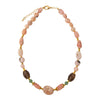 Meadow Pink Opal Chunky Golden Necklace - Barse Jewelry