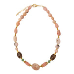 Meadow Pink Opal Chunky Golden Necklace - Barse Jewelry