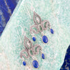 Mehendi Blue Lapis and Sterling Silver Chandelier Earrings - Barse Jewelry