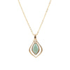 Melita Green Aventurine Golden Pendant Necklace - Barse Jewelry
