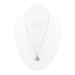 Melita Green Aventurine Golden Pendant Necklace - Barse Jewelry