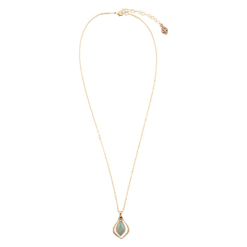 Melita Green Aventurine Golden Pendant Necklace - Barse Jewelry
