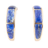 Mila Blue Lapis Hoop Golden Earrings - Barse Jewelry