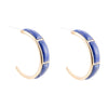 Mila Blue Lapis Hoop Golden Earrings - Barse Jewelry