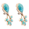 Mojave Blue Turquoise Golden Clip Earrings - Barse Jewelry
