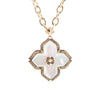 Mother of Pearl Maltese Cross Golden Chain Necklace - Barse Jewelry