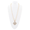 Mother of Pearl Maltese Cross Golden Chain Necklace - Barse Jewelry