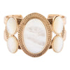Mother of Pearl Ovation Golden Cuff Bracelet - Barse Jewelry
