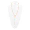 Multi Stone Orange Coral Golden Y - Neck - Barse Jewelry