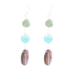 Multicolor Abalone and Blue Magnesite Sterling Silver Drop Earrings - Barse Jewelry