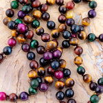 Multicolor Tiger's Eye Knoted Necklace - Barse Jewelry