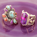 Native Color Turquoise Multi Stone Ring - Barse Jewelry