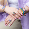 Native Color Turquoise Multi Stone Ring - Barse Jewelry