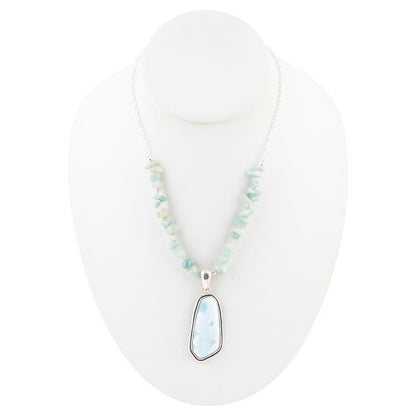 Natural Wonders Blue Larimar and Sterling Silver Necklace - Barse Jewelry