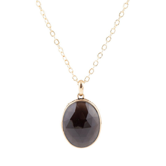 Nested Smoky Quartz Pendant Necklace