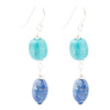 New Haven Blue Lapis and Magnesite Sterling Silver Drop Earrings - Barse Jewelry