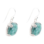 Nomad Blue Chrysocolla and Sterling Silver Drop Earrings - Barse Jewelry
