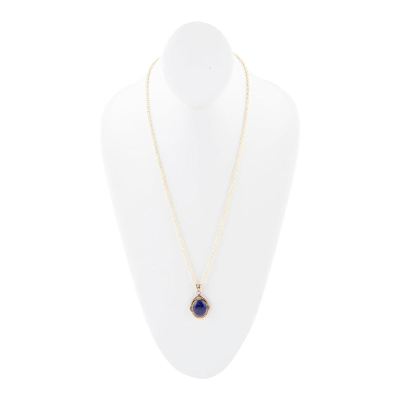 Nova Blue Lapis Pendant and Golden Necklace - Barse Jewelry