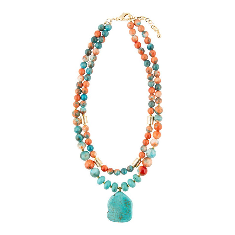 Ocean Jade Turquoise Statement Necklace - Barse Jewelry