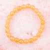 Orange Apricot Jade Beaded Stretch Bracelet - Barse Jewelry